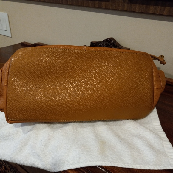 Maxx NY tan pebbled leather large shoulder bag 3 compartment original dust bag - Picture 9 of 12